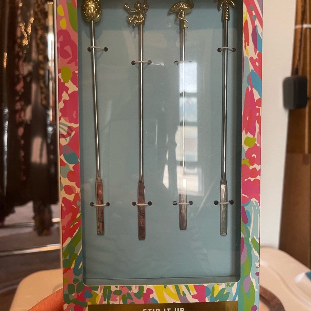 Lilly Pulitzer Pink and Green Kitchen Tools Set